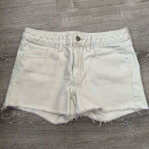 GAP White Jean Shorts Distressed Cut-Off Style